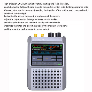 New Firmware 2.40 Genuine Second Generation Malahit-DSP2 SDR Malachite Receiver Radio 10kHz-380MHz 404MHz-2GHz