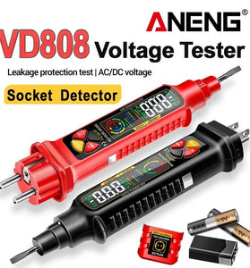 ANENG VD808 Electrical Circuit Tester Portable Voltage Detector with LCD Screen for AC DC Leakage Detection