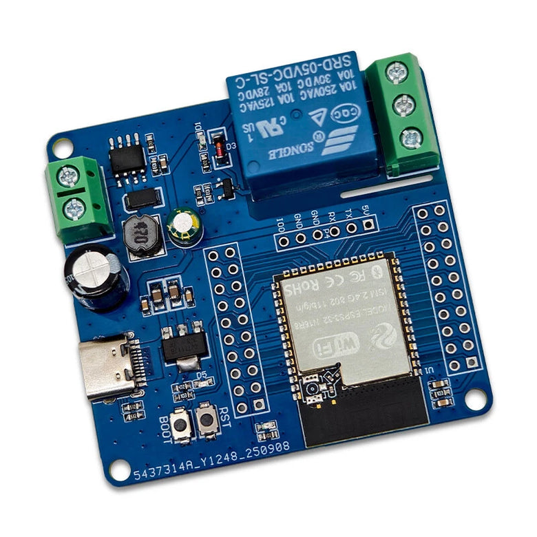 ESP32-S3 Single Channel Relay Module DC 5-60V WiFi Bluetooth Control Compatible with Arduinos IDE ESP-IDF USB UART