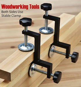 2PCS Aluminum Alloy Woodworking Double Clamps G Clips for Wood Plastic Cutting Drilling & Fixing