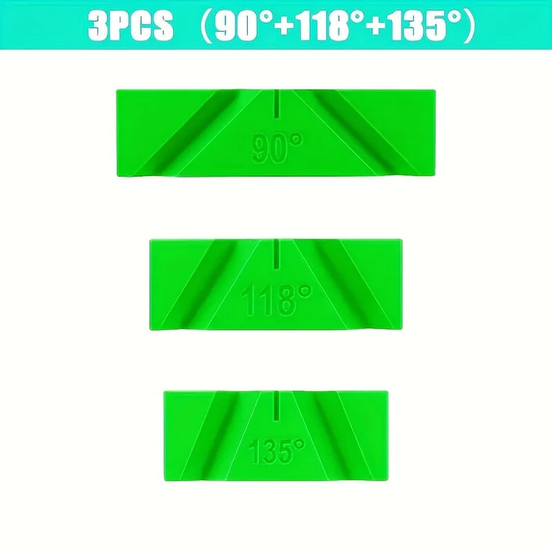 3pcs Portable Manual Drill Bit Sharpener Guide Set 90 118 135 Degree Angle Grinder Attachment for Twist Drills Sharpening Jig PLA Plastic Woodworking Metalworking Repair Power Tool Accessories