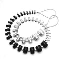 44PCS Thread Checker Nut & Bolt SWTC-44 Bundle 23 Inch & 21 Metric Sizes Stainless Steel Male Female Gauges Nut and Bolt Checker Set White & Black