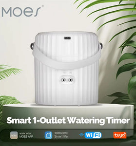 MoesHouse Tuya WiFi Watering Pump Timer Device Irrigation System Garden Tools Sprinkler Wired Design Auto Mode Manual App Control