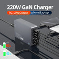 [GaN Tech]Bakeey WT-F8A 220W 6-Port USB PD Charger 2USB-A+4USB-C PD3.0/2.0 QC4.0+ SCP FCP AFC Apple2.4A Fast Charging Desktop Charging Station EU Plug US Plug for iPhone 16 15Pro 14 13 12 Pro Max for Xiaomi 15pro for Huawei for Samsung Galaxy Z Flip6