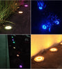 Solar Buried Lights 8LED Stainless Steel Outdoor Inserted Grass Lights Patio Garden Rainproof Lawn Lamp
