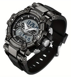 SANDA Men's Sport Digital Watches Multifunctional Luminous Wrist Watch Waterproof Shockproof Alarm Clock Men Watch
