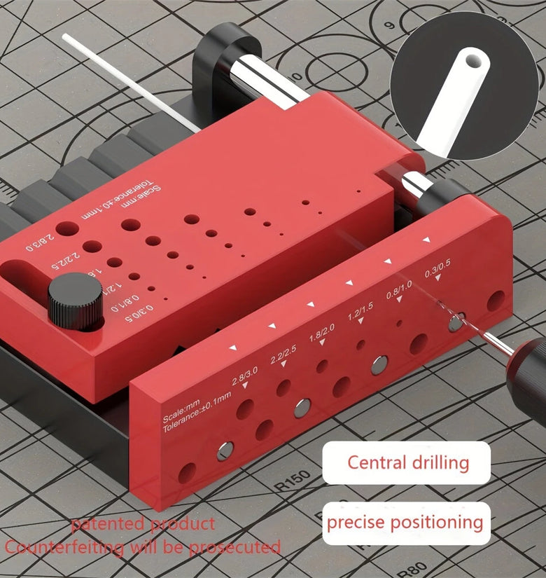 Round Rod Center Finder Horizontal Drill Presser Adjustable Screw High Accuracy for Woodworking Metalworking DIY