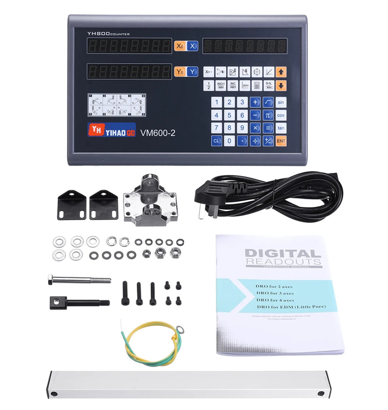 YIHAOGD YH 2/3 Axis Grating CNC Milling Digital Readout Display DRO / TTL 50-1100mm Electronic Linear Scale Encoders Lathe Tool
