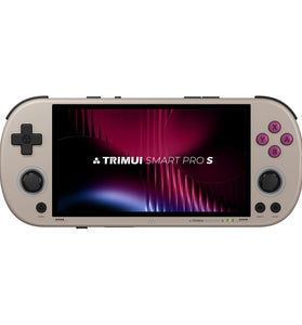 [No Card] TRIMUI Smart Pro S Handheld Game Console 4.96-inch IPS Screen Open Source Linux System Octa-core Support WiFi6 & BT5.4 Retro Game Player with RGB Light TMR Dual Hall Joysticks 5000mAh Battery Gamer Console