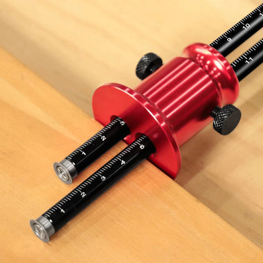 Double Head Wheel Marking Gauge Aluminum Alloy Parallel Woodworking Tool Metric Inch Scale Replaceable Blade Precision Carpenter Scriber