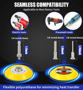3 Inch Sanding Disc Drill Polishing Kit 133 PCS Wet Dry Headlight Restoration Hook and Loop Sandpaper Rotary Tools Multi-Grit Buffing Pads for Car Wood Metal Glass Resin