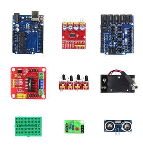 UNOR3 Four-wheel Intelligent Mini Vehicle 4WD bluetooth Remote Control DIY Smart Robot Kit Speed Measurement Tracking Obstacle Avoidance