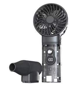 Remote Control Fan 5000mAh Power Bank Adjustable Wind Speed LED Brightness Digital Display Fast Charging for Emergency