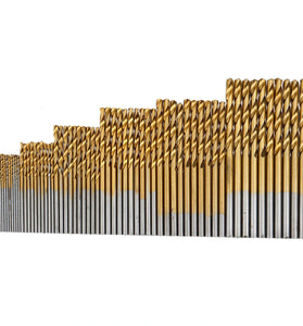 60PCS 1mm/1.5mm/ 2mm/2.5mm/3mm/3.5mm Titanium-Coated High-Speed Steel Twist Drill Bit Set Diverse Sizes Precision Crafted Drilling Tool