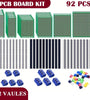 92Pcs Double-sided PCB Board Single Row Pin Single Row Female Terminal Kit Printed Circuit Boards Part Electronic Components