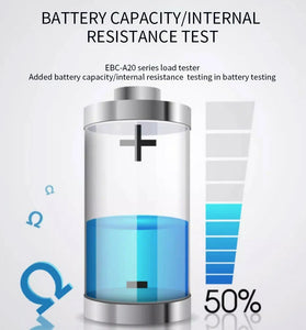 Electronic Battery Capacity Tester Digital LCD Display High Power Battery Internal Resistance Test Meter Supporting Multiple Battery Measurements