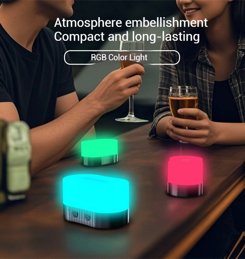 Elfeland Rechargeable Magnetic RGB Mood Light Stackable Design Touch Control LED Night Lamp Portable Ambient Lighting