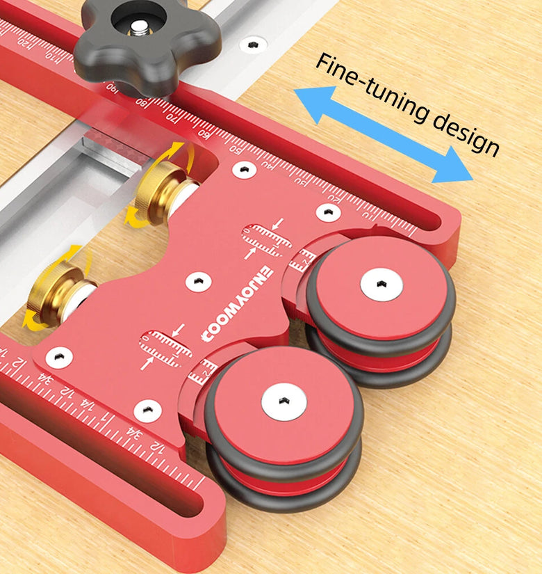 ENJOYWOOD 160mm Extended Stock Guide with One-Way Wheel and Safety Auxiliary Tool Versatile for Table Saw Band Saw Circular Saw Woodworking Equipment Tool