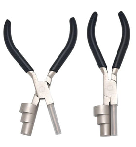 6" Wire Bending Pliers Stainless Steel Jaws Triple Barrel 13mm 17mm 22mm Jewelry Making Tool with Padded Grips