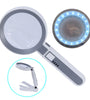 Portable 18LED Touch Switch Folding 5x 11x Magnifying Glass for Precision Measurement and Repair with Detachable Handheld Desktop and Charging