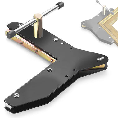 Woodworking Miter Clamp Max Corner Clamp Gauge Heavy Steel Solid Brass Black Woodworking Tool for Door Window Casing Photo Frame Crafting Tight Miter Joint Assembly