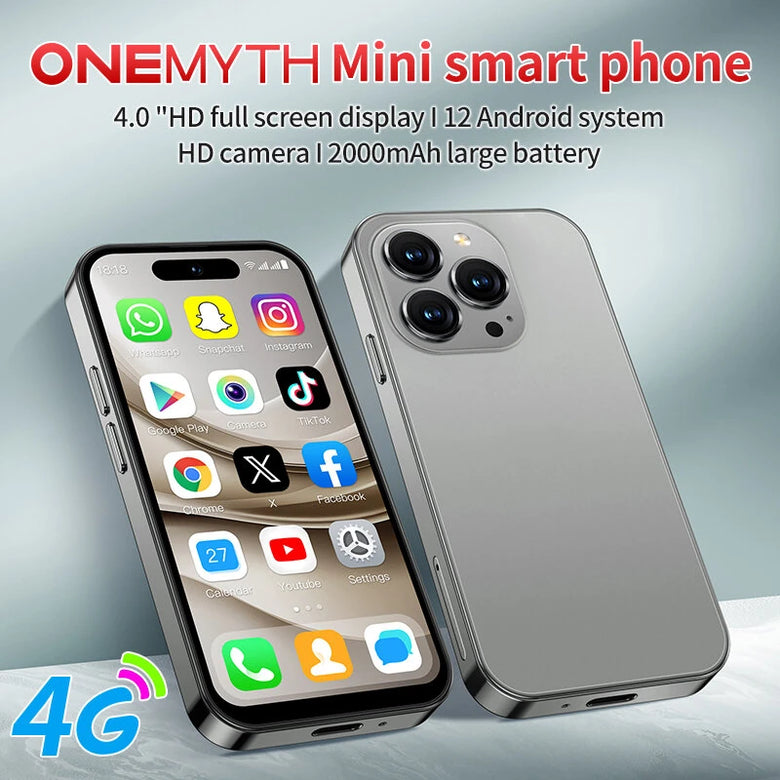 SOYES M17 Pro Mini 4-inch Android 12.0 2GB+16GB/3GB+64GB Dual SIM Card 2000mAh 5MP HD Camera Facial Recognition 4G Smartphone