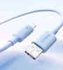 Baseus Foamed Silicone Series 2.4A USB-A to iP Cable Fast Charging Data Transmission Copper Core Line 1M/2M Long for iPhone 14 14 Pro 13 12 Pro Max for iPad Pro