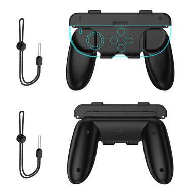 JYS JYS-NS2276 Switch2 Detachable 2-in-1 Joy-Con Grip Ergonomic Dual Hand Mode Tool-Free SL/SR Access Wrist Strap Portable Gaming Controller Grip Game Accessory