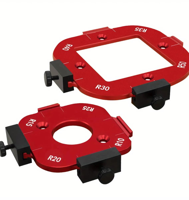 Aluminum Corner Template Set for Router Table Arc Cutting R10-R15-R20-R25 R30-R35-R40-R50 Woodworking Tools High Precise