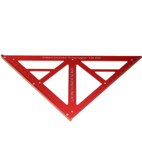 90/45 Degree Aluminum Alloy Multi-function Woodworking Triangle Ruler Inch Precision Triangle Ruler