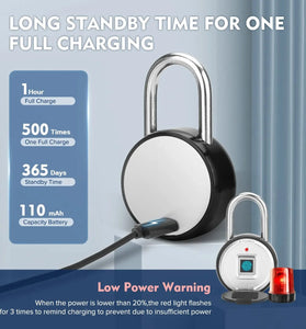 BOZZYS PL-P3Z-TY Tuya Smart Fingerprint Padlock Electronic Door Lock bluetooth-compatible APP Unlock Waterproof Home Security Protection Doorlock