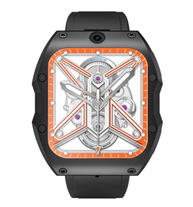 Rogbid Model X 2.1 inch HD 400*454 Pixels 4G LTE 4GB+128GB GPS 13MP+5MP Dual Camera IP68 Waterproof Face Unlock Ceramic Smart Watch Phone