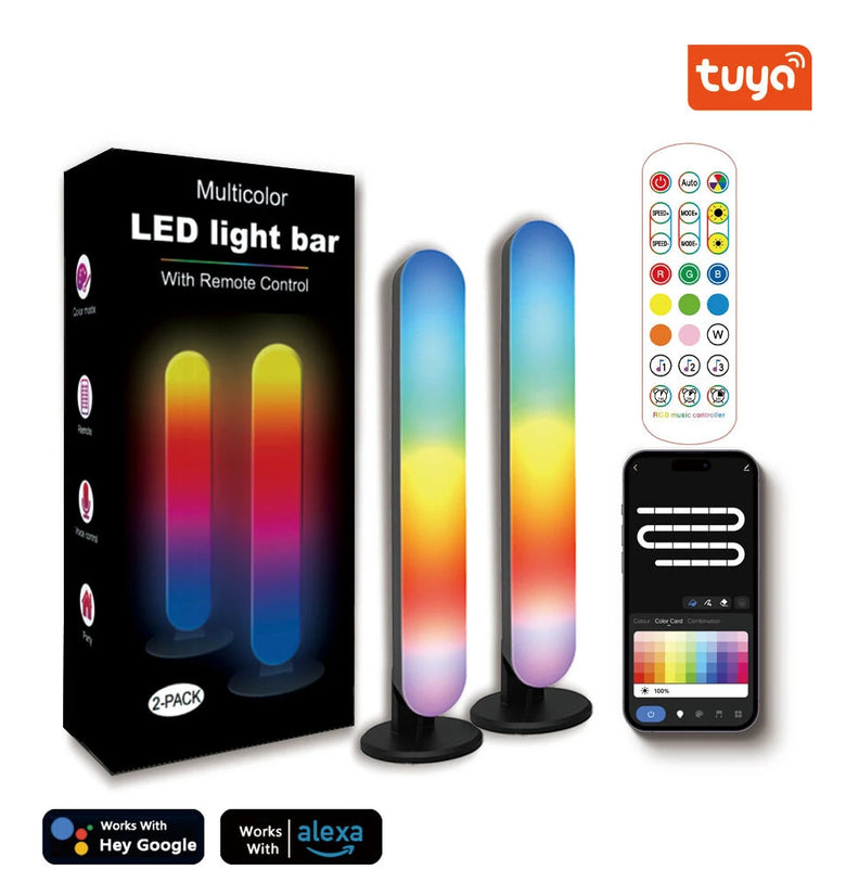 Elfeland Smart RGB Pickup Light with Remote Control USB Music Rhythm Light for Room Bar Desktop Christmas Atmosphere Lamp Decor