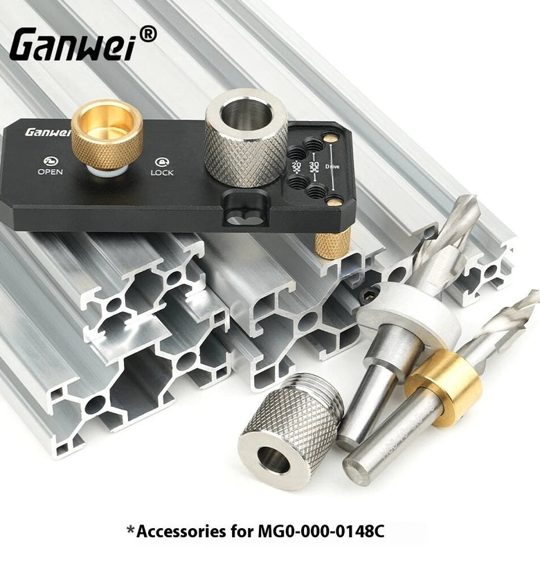 Ganwei Step Drill M6 M8 High Quality Steel Drill Bit Set 6mm 8mm 10mm 14mm Aluminum Profile Advanced Knurled Adapter Rings