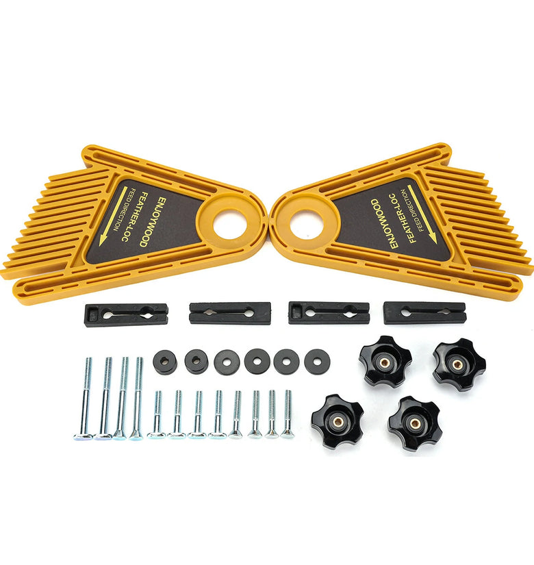 ENJOYWOOD Upgraded Multi-purpose Double Feather Board for Router Table Saws Miter Gauge Slot