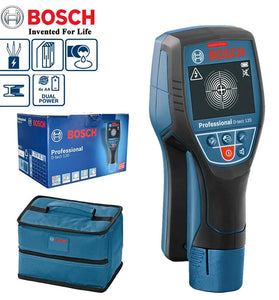 Professional D-TECT120 Wall Scanner Radar Technology Metal/Cable/Wood/Water Pipe/Wire High-precision Wall Gold plumb Dual Power Source Waterproof Construction Tool