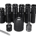 Drillpro 10pcs Air Impact Socket Wrench Set 1/2 Inch Square Drive Metric Drill Chuck Adapter