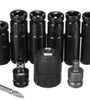 Drillpro 10pcs Air Impact Socket Wrench Set 1/2 Inch Square Drive Metric Drill Chuck Adapter