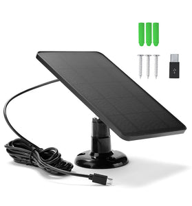 10W 5V Solar Panel 2in1 Micro USB+ Type Solar Panel Outdoor Solar Battery Charger Security Camera/Small Home Light System