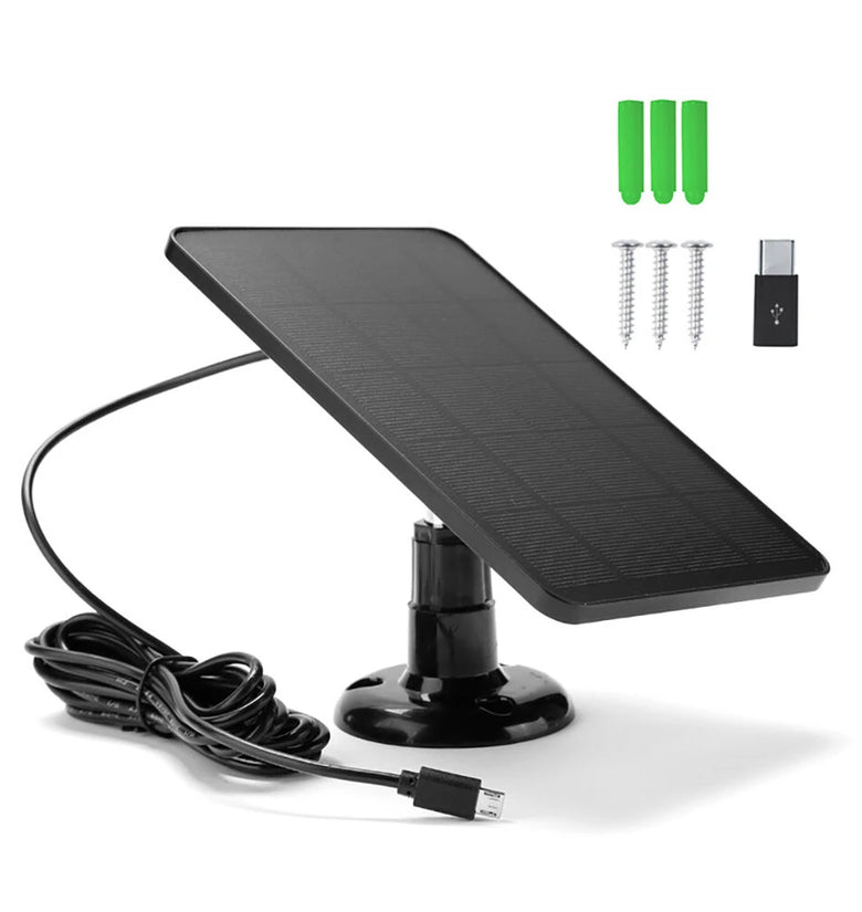 10W 5V Solar Panel 2in1 Micro USB+ Type Solar Panel Outdoor Solar Battery Charger Security Camera/Small Home Light System
