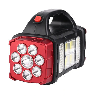 Portable Solar LED Flashlight With COB Work Lights USB Rechargeable Handheld Camping Light 4 Lighting Modes Outdoor Powerful Solar Torch Light