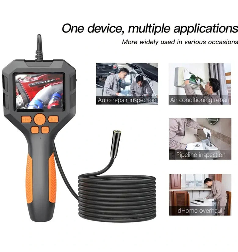 Inspection Camera With Light, Digital Industrial Borescope, Video Endoscope, Scope Camera, 2.8