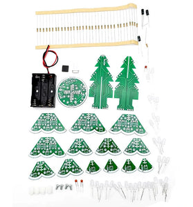 3D DIY Christmas Tree Kit with LED Flashing Lights Electronics Soldering Circuit Training Parts