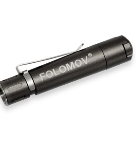 Folomov EDC C1 400lm High CRI 98 EDC Clip Flashlight 10440 Mini Size Compact Portable LED Torch Brass & Aluminum Outdoor EDC Survival Tool