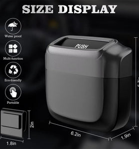 Universal Mini Car Trash Bin Hanging Storage Box Waterproof Portable Waste Container Auto Parts Interior Accessories