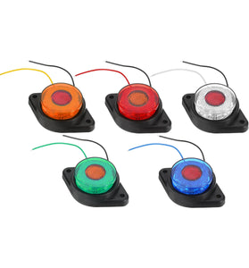 LED Side Marker Lights Clearance Indicator Lamp 1.6W 24V 5-Colors for Truck Trailer Bus