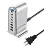 [GaN Tech] Bakeey YMX-613 600W 8-Port USB PD Charger 3USB-A+5USB-C PD QC Fast Charging Digital Display Desktop Charging Station EU Plug US Plug for iPhone 16 16 Pro 15 14 13 Pro Max for Huawei Pura X for Xiaomi 15 Ultra for Samsung Galaxy S25 Ultra
