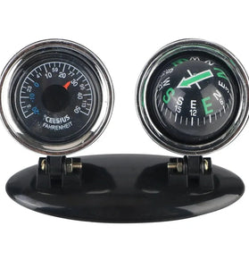 2 in 1 Car Ornaments Compass with Thermometer Direction Dashboard Ball for Cars Trucks SUVs