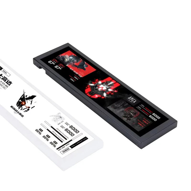 8.8 Inch USB Secondary Screen Type C Connect NO High Definition Multimedia Interface-compatible Display 1920*480 IPS LCD CPU RAM GPU Monitor Without AIDA64