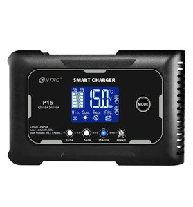HTRC P15 12V/15A 24V/10A Car Motorcycle Battery Charger Lead-Acid Battery AGM Intelligent Repair Charger Overcurrent Protection Dual Mode Charging